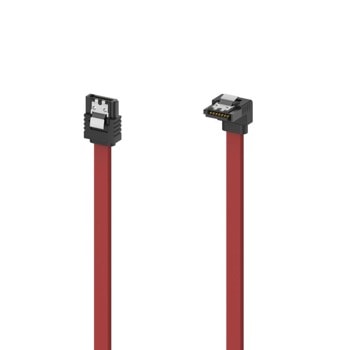 Кабел HAMA-200740, от SATA3 към SATA3, 0.6m, червен | JAR Computers HAMA-200740