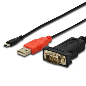 Кабел ASSMANN DA-70160, от USB A(м) към RS232(м), черен | JAR Computers ASSMANN DA-70160