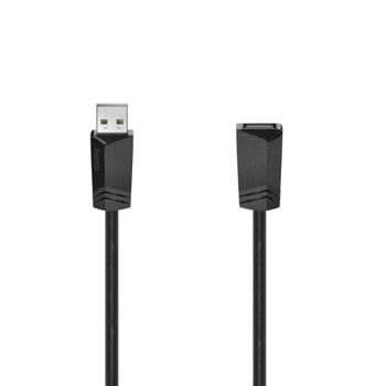 Удължителен кабел Hama 200620, от USB A(м) към USB A(ж), 3m, черен | JAR Computers HAMA-200620