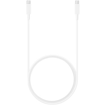 Кабел Samsung EP-DX510JWEGEU, от USB-C(м) към USB-C(м), 1.8m, 5A, бял | JAR Computers Samsung Cable USB-C to USB-C 1.8m (5A) White