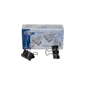Щипки, захващат до 100 л., размер 25 mm, 12бр. в опаковка | JAR Computers Щипки