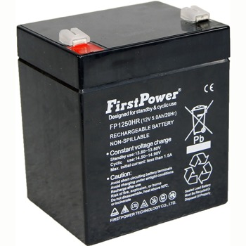 Акумулаторна батерия FirstPower FP1250HR, 12V, 5Ah, AGM, F1 конектори | JAR Computers FirstPower FP5-12 - 12V 5Ah F2 FP1250HR