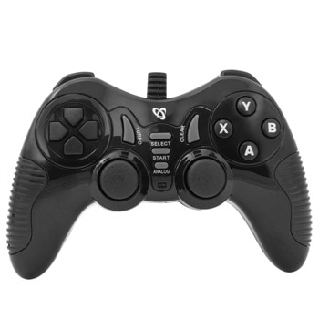 Геймпад Sbox GP-2011, за PC/PS3/Android, черен | JAR Computers Sbox GP-2011