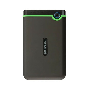 Твърд диск 1TB Transcend Slim StoreJet 25M3 Grey (TS1TSJ25M3S), тъмносив, 2.5" (6.35cm), външен, USB 3.1 | JAR Computers Transcend 1 TB Slim StoreJet 25M3 Grey TS1TSJ25M3S