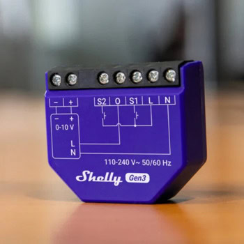 Shelly Dimmer 0/1-10V PM Gen3 S3DM-0010WW | JAR Computers Shelly Dimmer 0/1-10V PM Gen3 S3DM-0010WW