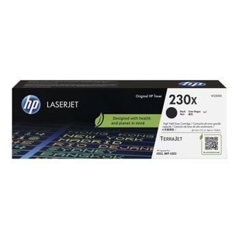 Тонер касета за HP Color LaserJet Pro 4201 series/4203 series/4301 series/4303 series - Black - W2300X - HP 230X - Оригинална, Заб.: 7500 брой копия | JAR Computers HP 230X Black W2300X