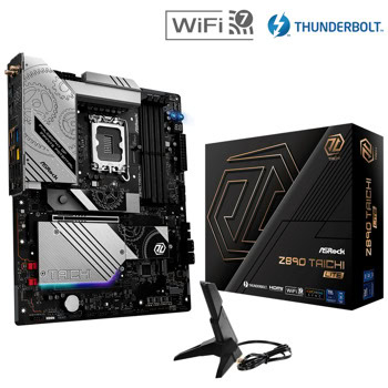 Дънна платка ASRock Z890 Taichi Lite, Z890, LGA1851, DDR5, PCI-E 5.0 (Thunderbolt&HDMI), 4x SATA 6Gb/s, 6x M.2, 4x USB 3.2 Gen2, 5G LAN, Wi-Fi 7, Bluetooth 5.4, ATX | JAR Computers ASRock Z890 Taichi Lite 90-MXBPQ0-A0UAYZ