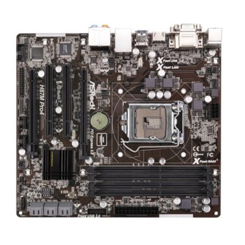 Дънна платка ASRock H87M Pro4, H87, LGA1150, DDR3, PCI-E (HDMI&DVI&VGA), 6x SATA 6Gb/s, 4x USB 3.0, micro ATX | JAR Computers ASRock H87M Pro4