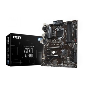Дънна платка MSI Z370-A PRO, Z370, LGA1151, DDR4, PCI-E (CF), 6x SATA 6Gb/s, 1x Turbo M.2 slot, 8x USB 3.1, ATX | JAR Computers MSI Z370-A PRO