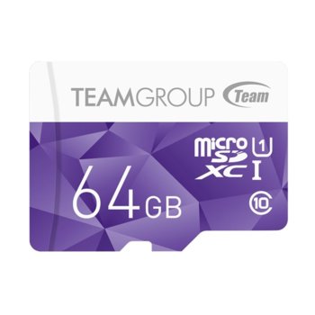 Team Group 64GB microSDXC UHS-I Class 10 + Адаптер