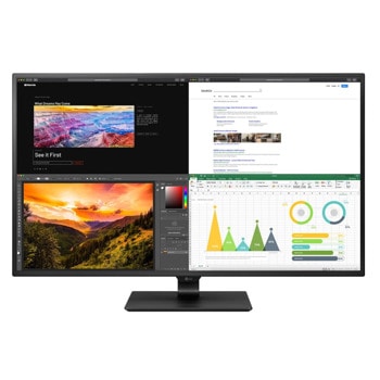 Монитор LG 43UN700P-B, 42.5" (107.95cm), IPS панел, UHD, 8ms, 400cd/m2, DisplayPort, HDMI, USB-C, USB 3.0 | JAR Computers Монитор LG 43UN700P-B