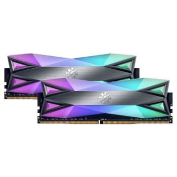 Памет 16GB (2x 8GB) DDR4 3600MT/s, A-Data SPECTRIX D60G AX4U36008G18I-DT60, 1.35V, RGB подсветка | JAR Computers A-Data AX4U36008G18I-DT60