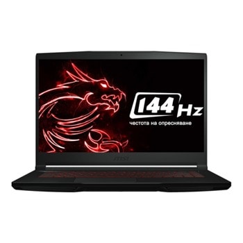 Лаптоп MSI GF63 Thin 10SCSR (9S7-16R412-1400-16GB), шестядрен Comet Lake Intel Core i7-10750H 2.6/5.0 GHz, 15.6" (39.62 cm) Full HD IPS 144Hz Anti-Glare Display & GF GTX 1650 Ti 4GB, (HDMI), 16GB DDR4, 512GB SSD, 1x USB 3.2 Type-C, No OS | JAR Computers MSI GF63 Thin 10SCSR 9S7-16R412-1400-16GB