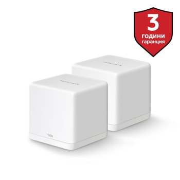 Мрежеста система Mercusys Halo H30G(2-pack), 1200Mbps, 2.4GHz (400Mbps)/ 5 GHz (867Mbps), Wireless AC, 2x 10/100/1000 WAN/LAN, 2 бр. | JAR Computers Mercusys Halo H30G(2-pack)