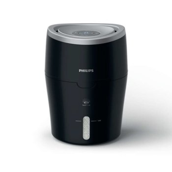 Овлажнител Philips HU4813/10, за помещения до 44 м², скорост на овлажняване до 300 мл/ч, резервоар 2л, черен | JAR Computers Philips HU481310