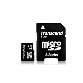 8GB Micro SDHC, Transcend