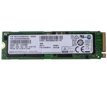 Памет SSD 256GB, Samsung MZVLW256HEHP, PCI Express NVMe, M.2 (2280), скорост на четене 2800MB/s, скорост на запис 1100MB/s | JAR Computers Samsung MZVLW256HEHP