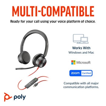 Poly Blackwire 8225 Stereo MS 8X225AA