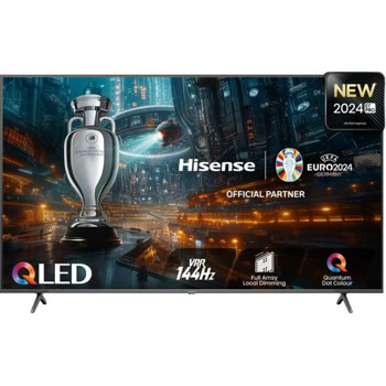 Телевизор Hisense 75E7NQ PRO, 75" (190.5cm) 4K/UHD QLED Smart TV, HDR10, 144Hz, Dolby Vision IQ, Dolby Atmos, DTS Virtual:X, DVB-T2/T/C/S2/S, Wi-Fi, Bluetooth, LAN, 3x HDMI, 2x USB | JAR Computers Hisense 75E7NQ PRO