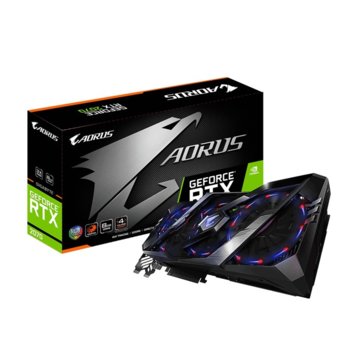 Видео карта Nvidia GeForce RTX 2070, 8GB, Gigabyte AORUS, PCI-E 3.0, GDDR6, 256 bit, 3x DisplayPort, 3x HDMI, 1x USB-C, RGB | JAR Computers Gigabyte AORUS GeForce RTX 2070 8G