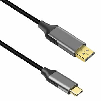 Кабел DeTech, USB C(м) Thumderbolt-3 към DP(м), 1.8m, 4K, черен | JAR Computers кабел detech usb c thumderbolt-3 to dpm 1.8m
