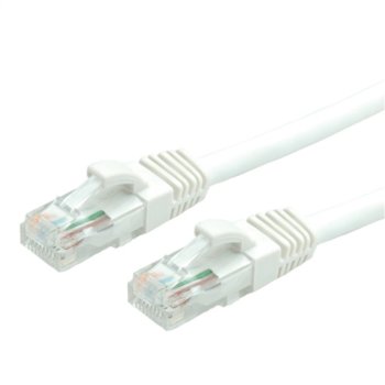Пач кабел Roline, UTP, Cat.6e, 5m, бял | JAR Computers Roline Cat.6e UTP 5m white 21.99.1066