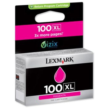 Касета LEXMARK S305/405/505/605/PRO 205/703/705/706/803/805/903/904/905 - Magenta high yield - Return program - P№ 14N1070E /100XL/ - Заб.: 600p | JAR Computers Касета LEXMARK S305/405/505/605/PRO 205/703/705