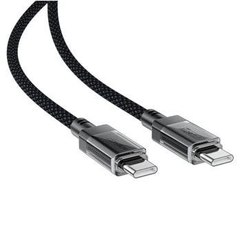 кабел acefast usb cm to usb cm черен