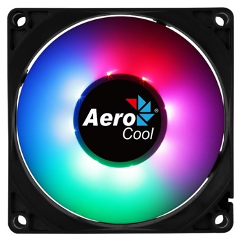 Вентилатор 80mm, AeroCool Frost 8 RGB (ACF1-FS10117.11), 3-pin, 1500 RPM, черен | JAR Computers AeroCool ACF1-FS10117.11
