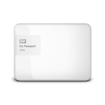 Твърд диск 2TB WD MyPassport Ultra (бял), външен 2.5" (6.35 cm), USB3.0 | JAR Computers WD 2TB HDD MyPassport Ultra White WDBBKD0020BWT