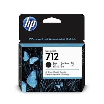 Касета за HP DesignJet T230/T250/T630/T650 24-in T630/T650 36-in - Black - 3ED70A - HP 712 - Оригинална, Заб.: 38ml капацитет | JAR Computers HP 712 38-ml Black Ink Cartridge 3ED70A