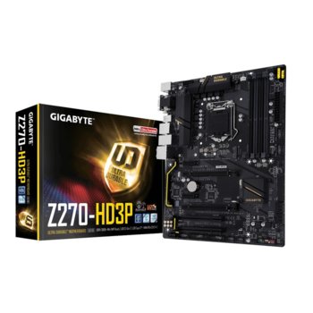 Дънна платка Gigabyte GA-Z270-HD3P, Z270, LGA1151, DDR4, PCI-E (HDMI&DVI)(CFX), 6x SATA 6Gb/s, 1x SATA Express, 1x M.2 Socket, 1x USB 3.1 Type-C, ATX | JAR Computers GA-Z270-HD3P