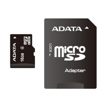 16GB microSDHC, A-Data SD Adapter Class4