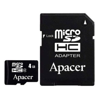 Apacer 4GB microSDHC Class4 adapter