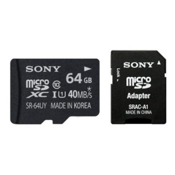 Карта памет Sony SR64UYAA 64GB MICRO SD CLASS 10