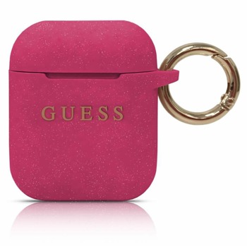 Защитен калъф Guess Silicone Case за Apple Airpods / Apple Airpods 2, розов | JAR Computers Guess Silicone Case GUACCSILGLFU