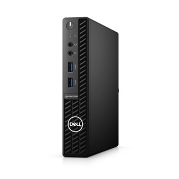 Настолен компютър Dell OptiPlex 3080 MFF (N012O3080MFF), четириядрен Comet Lake Intel Core i3-10100T 3.0/3.8 GHz, 8GB DDR4, 256GB SSD, 4x USB 3.2, клавиатура и мишка, Windows 10 Pro | JAR Computers Dell OptiPlex 3080 MFF N012O3080MFF