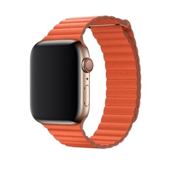 Apple Watch 44mm Band: Sunset Leather Loop - Mediu