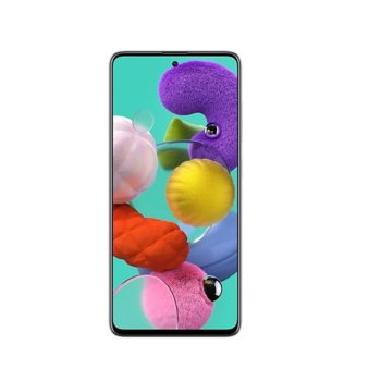 Смартфон Samsung GALAXY A51 SM-A515 (SM-A515FZWVEUE)(бял), поддържа 2 sim карти, 6.5" (16.51 cm) Super AMOLED дисплей, осемядрен Exynos 9611 2.3 GHz, 4GB RAM, 128GB Flash памет (+microSD слот), 48.0+12.0+5.0+5.0 & 32.0 MPix камера, Android 10 | JAR Computers Samsung GALAXY A51 SM-A515 White