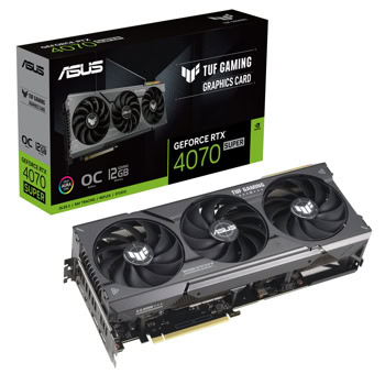 Видео карта Nvidia GF RTX 4070 Super, 12GB, Asus TUF Gaming, OC, PCI-E 4.0, GDDR6X, 192-bit, DisplayPort, HDMI | JAR Computers Asus GF RTX 4070 Super TUF Gaming 90YV0K80-M0NA00