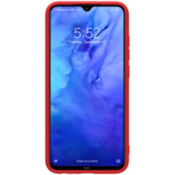 Redmi Note 8 гумиран калъф Rubber Nillkin червен