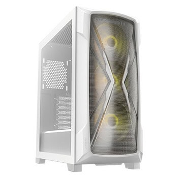 Кутия Antec DP505W, E-ATX/ATX/microATX/ITX, 1x USB 3.2 Gen 2 Type-C, 2x USB 3.0, 3x ARGB 120mm вентилатора, с прозорец, бяла, без захранване | JAR Computers Antec DP505W