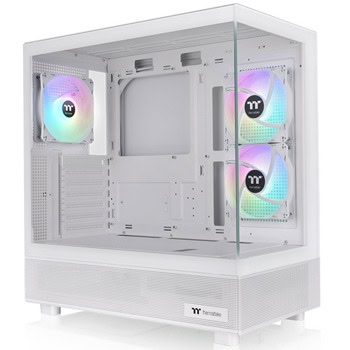 Кутия Thermaltake View 270 Plus TG ARGB Snow, EATX/ATX/mATX/Mini-ITX, 1x USB 3.2 Gen 2 Type-C, 2x USB 3.0, 3x ARGB 120mm вентилатора, с прозорец, бяла, без захранване | JAR Computers Thermaltake View 270 Plus TG ARGB Snow