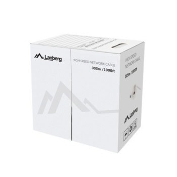Кабел Lanberg LCU6-12CU-0305-S, UTP, Cat.6, 305m, сив | JAR Computers Lanberg LCU6-12CU-0305-S