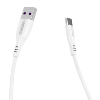 Кабел PZX V142, от USB A(м) към USB C(м), 1m, бял | JAR Computers PZX V142 08040201
