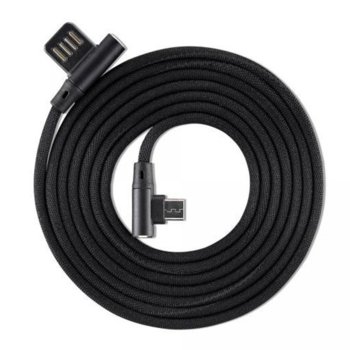 Кабел SBOX USB-MICRO-90-B, от USB Type A(м) към USB Micro B(м), 1.5m, ъглов, черен | JAR Computers SBOX USB-MICRO-90-B