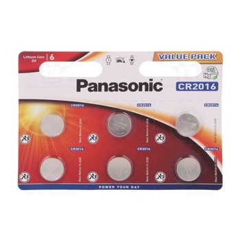 Батерии литиеви Panasonic CR-2016 EL / 6BP, CR2016, 3V, 6бр. | JAR Computers Батерия литиева Panasonic CR-2016 EL / 6BP