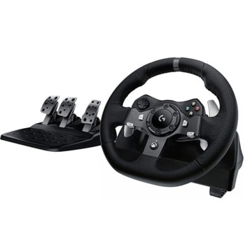 Волан Logitech Driving Force G920, 900° въртене, два мотора за вибрация и реализъм, USB, за Xbox Series X|S/Xbox One/PC | JAR Computers Logitech Driving Force G920 941-000123