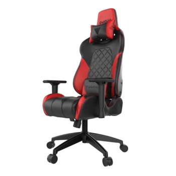 Геймърски стол Gamdias Achilles E1-L, кожа, до 200kg, RGB подсветка, черен/червен | JAR Computers Gamdias Achilles E1-L Blue RGB