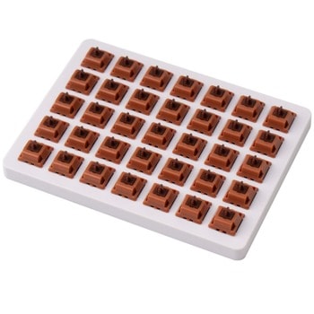 Суичове за механична клавиатура Keychron Gateron Cap, Golden Brown, Switch Set 35 броя, кафяви image